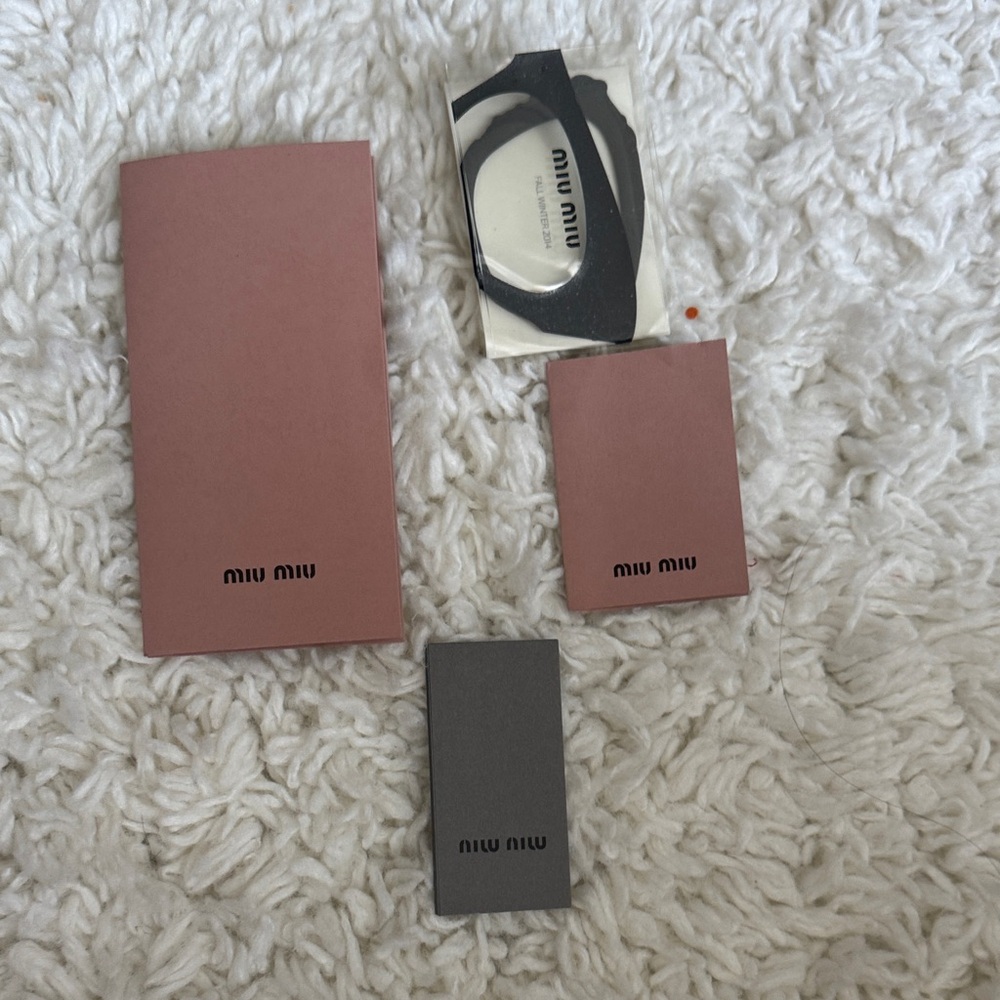 Miu Miu Pink and Gray Booklet Set